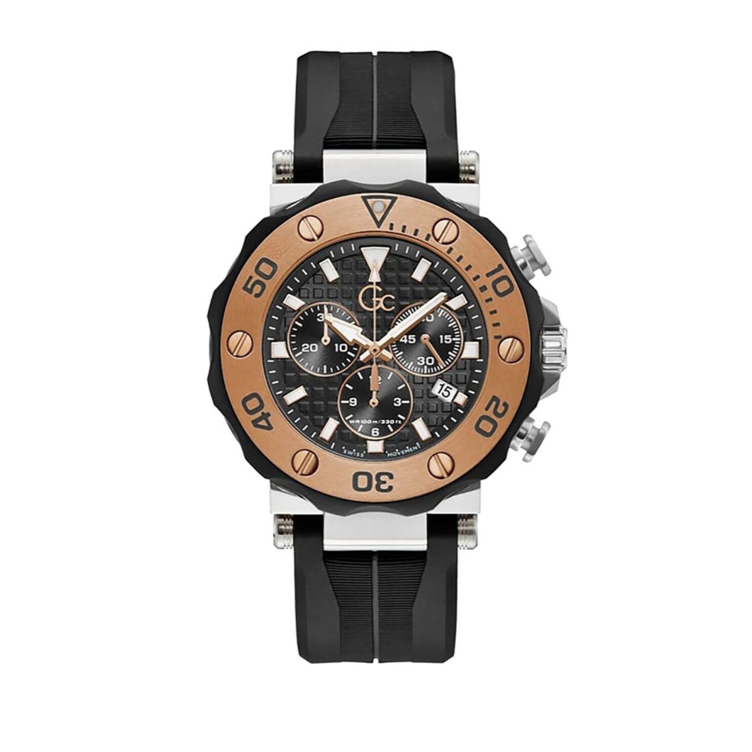 Reloj Gc Y63003G2MF Hombre Analogico Cuarzo con Correa de Silicona