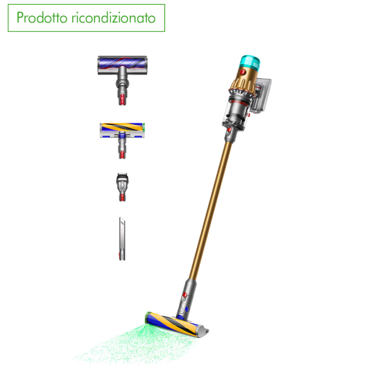 Aspirapolvere Senza Filo Dyson V12 Detectᵀᴹ Slim (Oro) | Ricondizionato