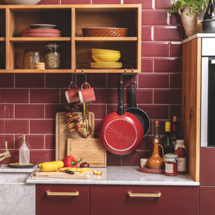 Poêle 24 cm Ballarini Caprera, Rouge foncé