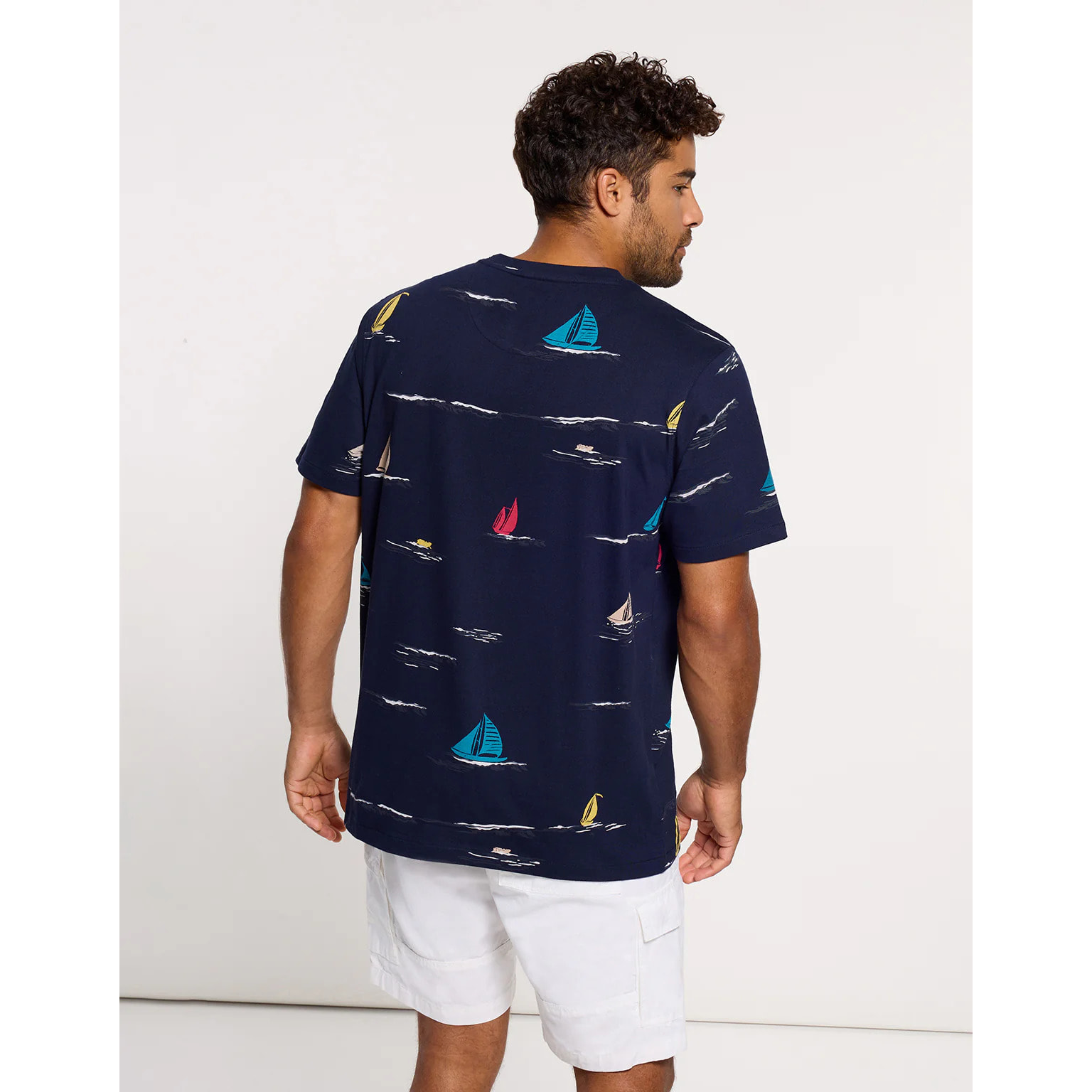 Camiseta Manga Corta Azul Marino - Sluupy