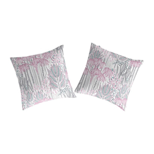 2 Fundas de almohada 100% algodón CAREUS 65x65 cm - rosa