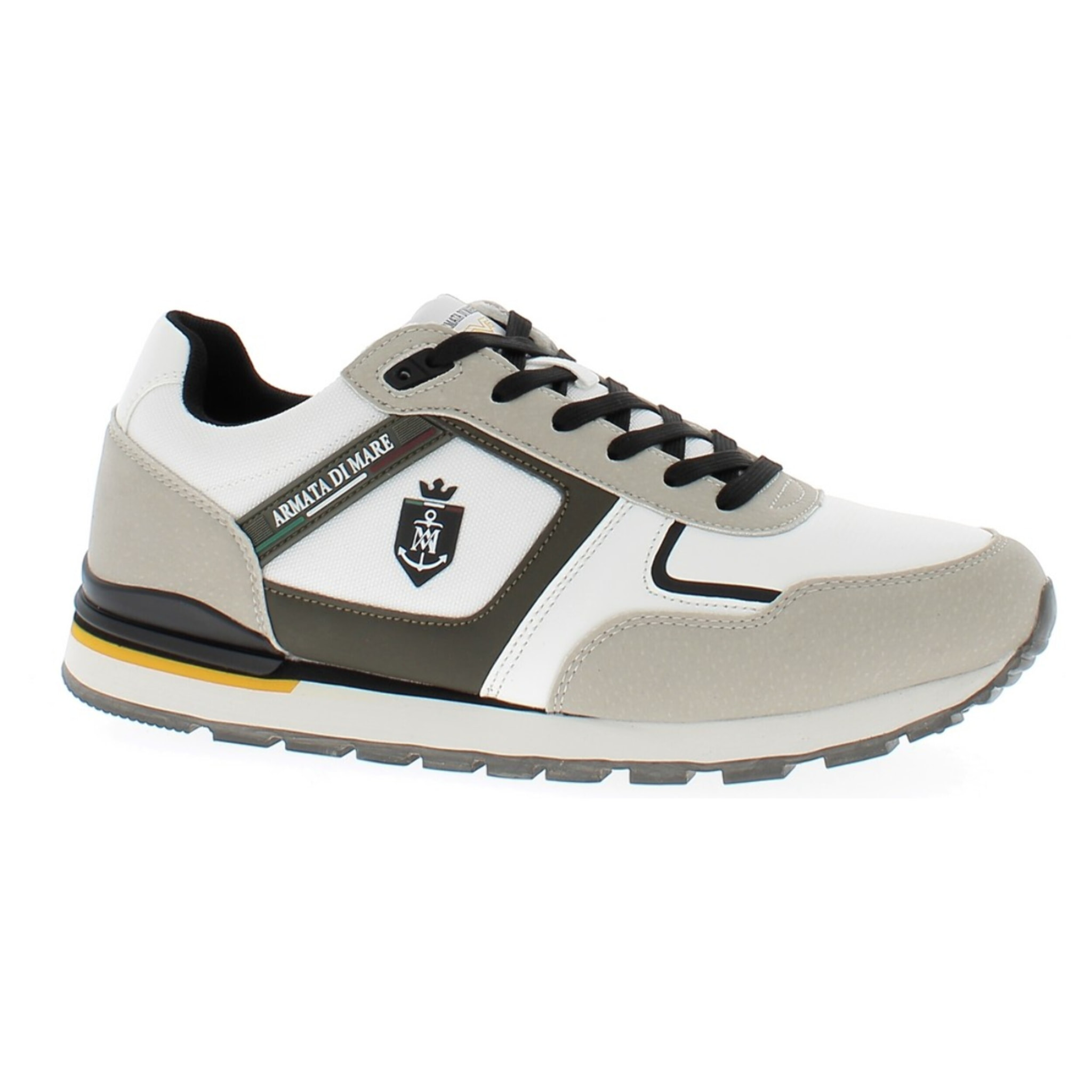 Armata di Mare Scarpe Uomo Sneakers Vintage Running con Soletta Rimovibile in Memory Foam AMU S25N716 Beige Off White