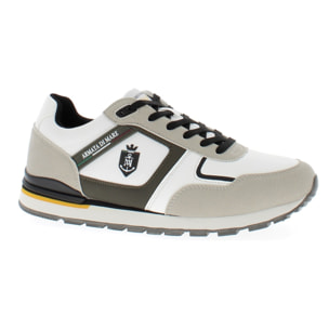 Armata di Mare Scarpe Uomo Sneakers Vintage Running con Soletta Rimovibile in Memory Foam AMU S25N716 Beige Off White