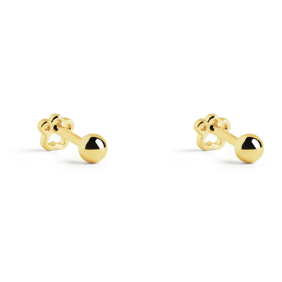 Pendientes Kids Paw Plata Baño Oro