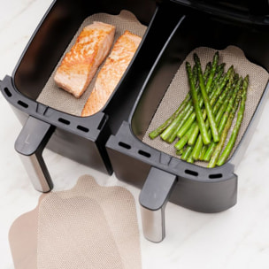 Papier NOSTIK Set 4 doublures Airfryer 2 paniers