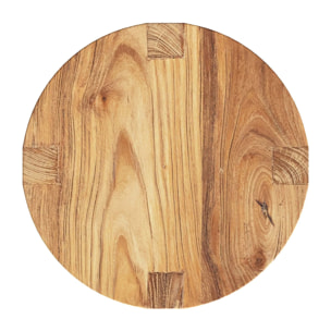 Tabouret rond en bois de teck recyclé H45,5 cm - Noé