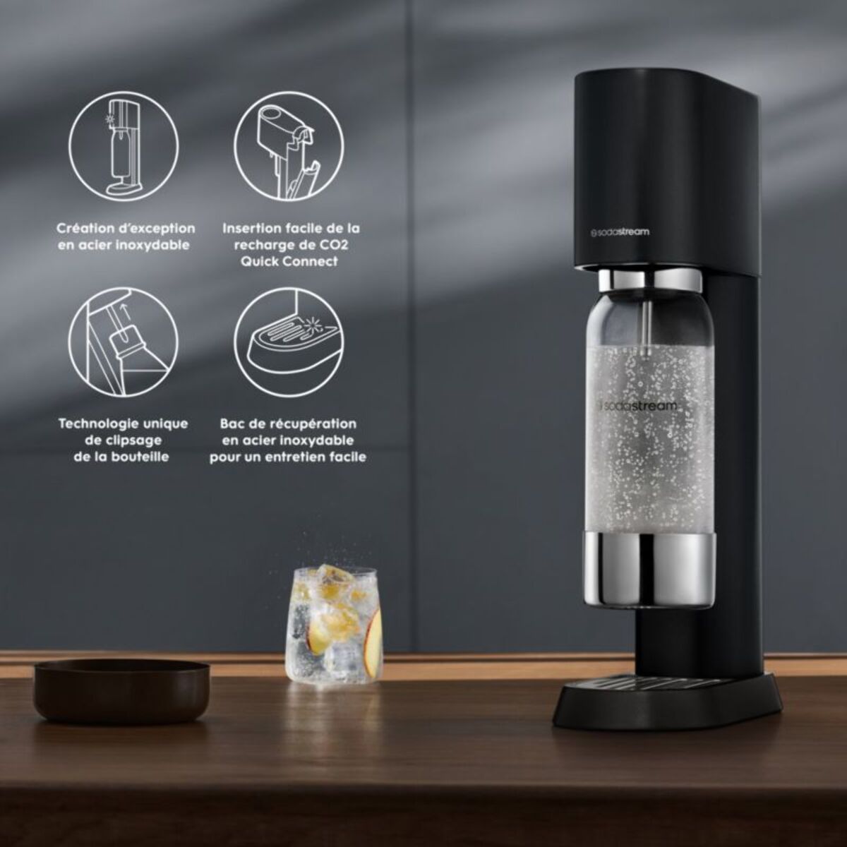 Machine à soda SODASTREAM ENSO noire