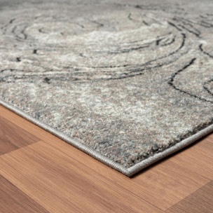 Tapis Pasa motif baroque gris et noir