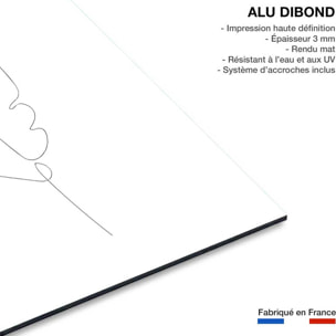 Tableau plume en croquis Tableau alu Dibond