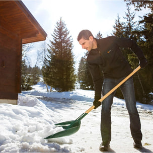 Pelle à neige grand volume LEBORGNE polymère manche bois - 34001