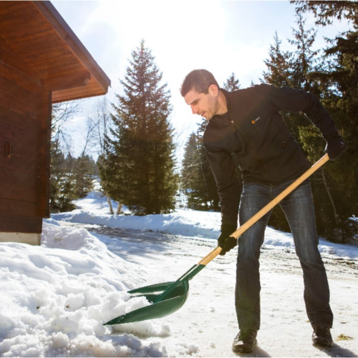 Pelle à neige grand volume LEBORGNE polymère manche bois - 34001
