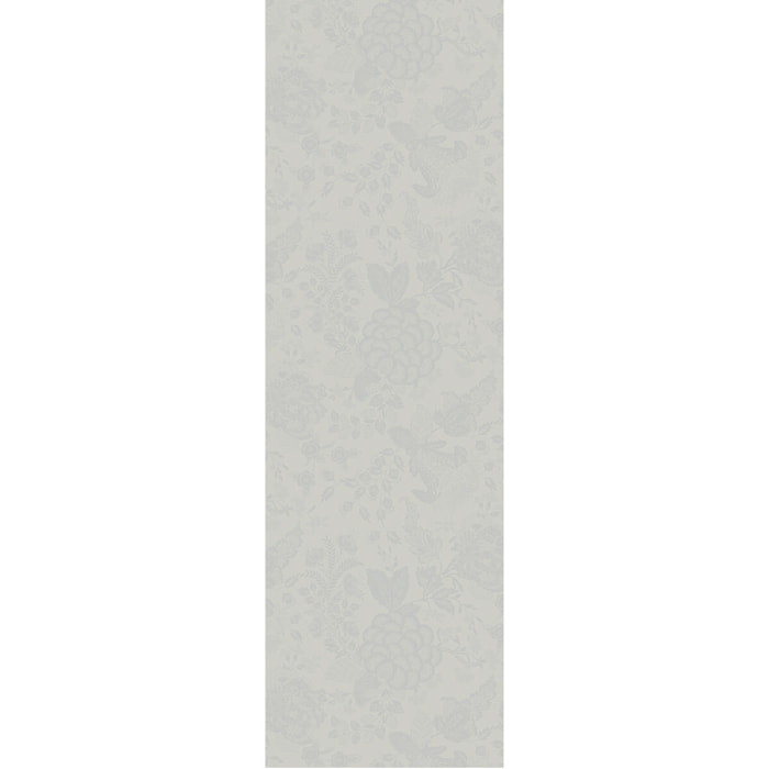 Chemin de table métis lin & coton anti tache motif jacquard Mille giverny opale