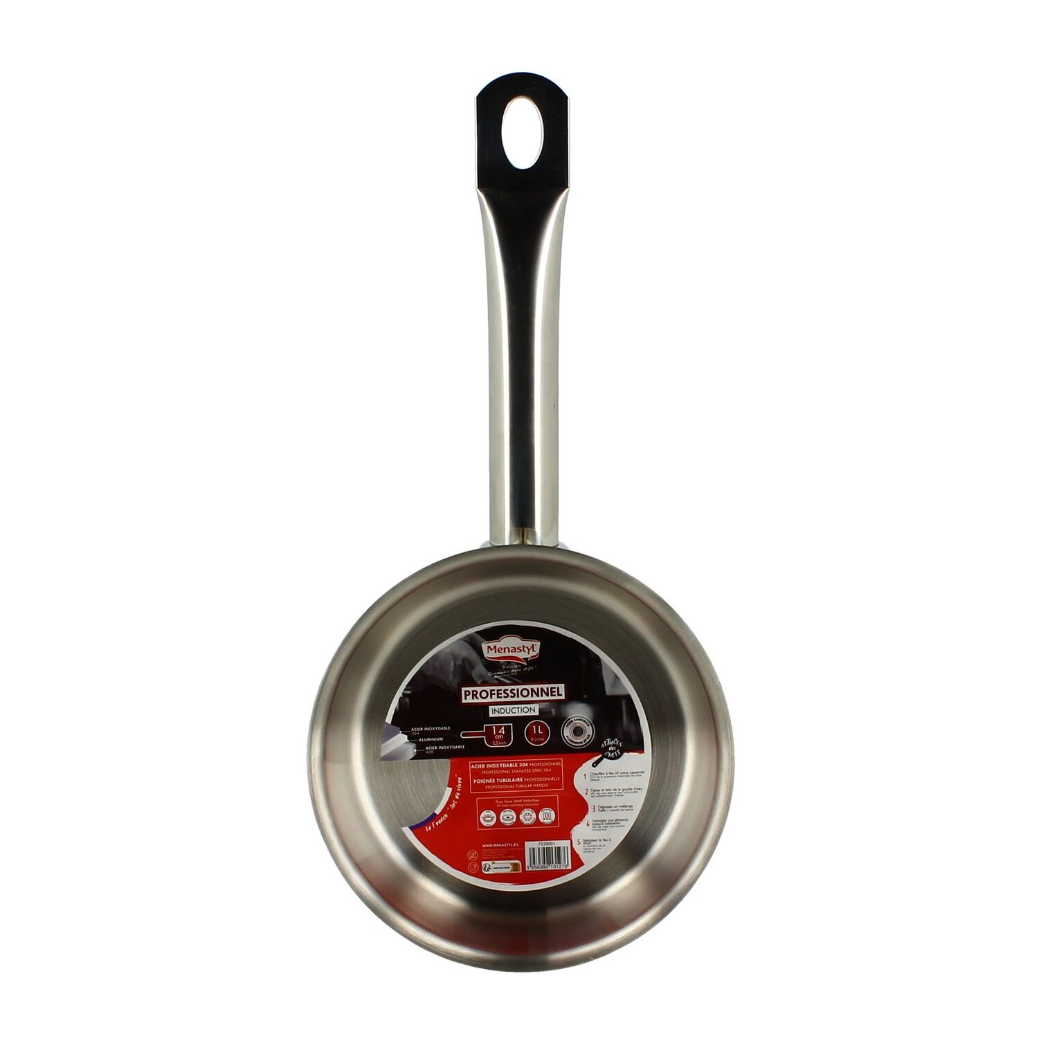 Casserole professionnelle acier inoxydable 14cm - tous feux  PROFESSIONNEL