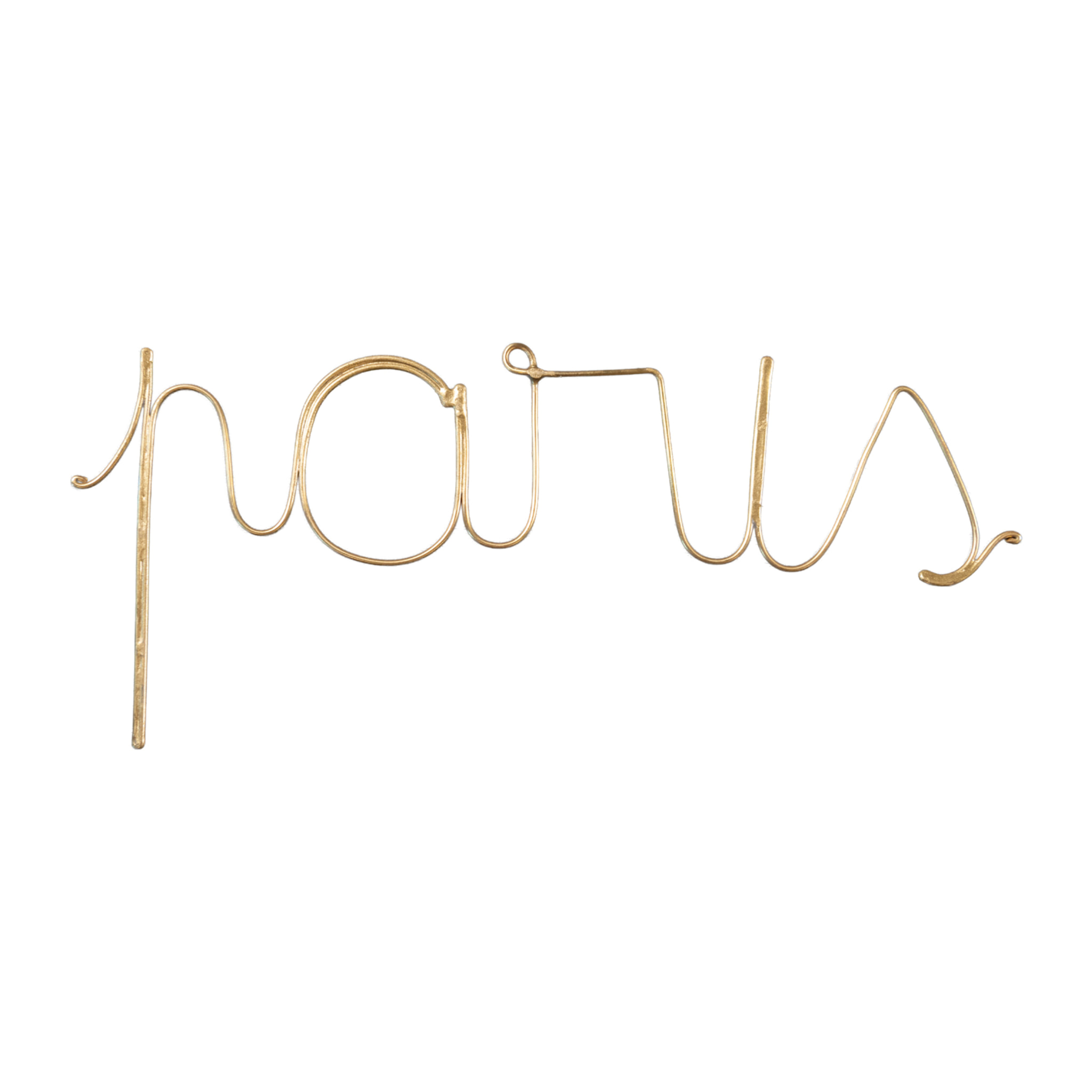 Mot fil de laiton 'PARIS' - Doré Vieilli