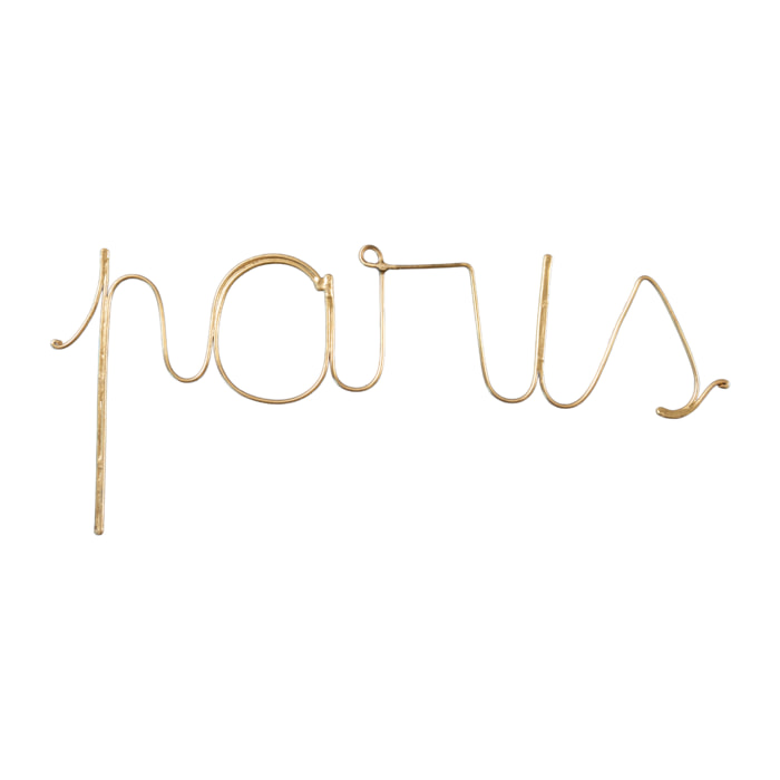 Mot fil de laiton 'PARIS' - Doré Vieilli