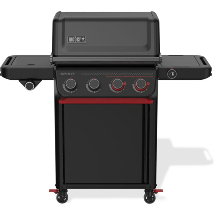 Barbecue gaz WEBER Gaz Spirit EPX-435R Stealth, sur chariot, 5 brûleurs dont 1 latéral, surface de cuisson 61 x 45