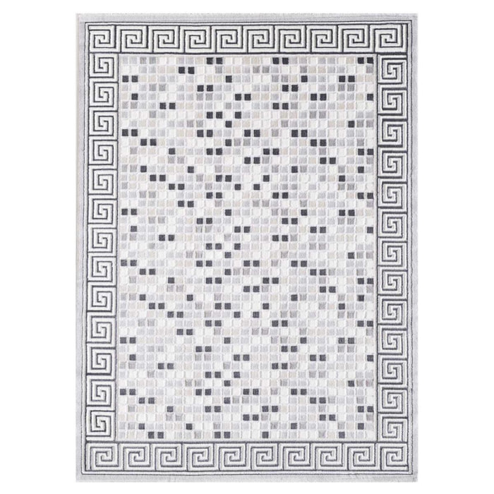 Tapis salon et chambre tissé motif géométrique TUJA