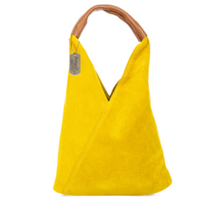 Aviano borsa mini shopper donna, per uso a mano. Pelle autentica Scamosciata.