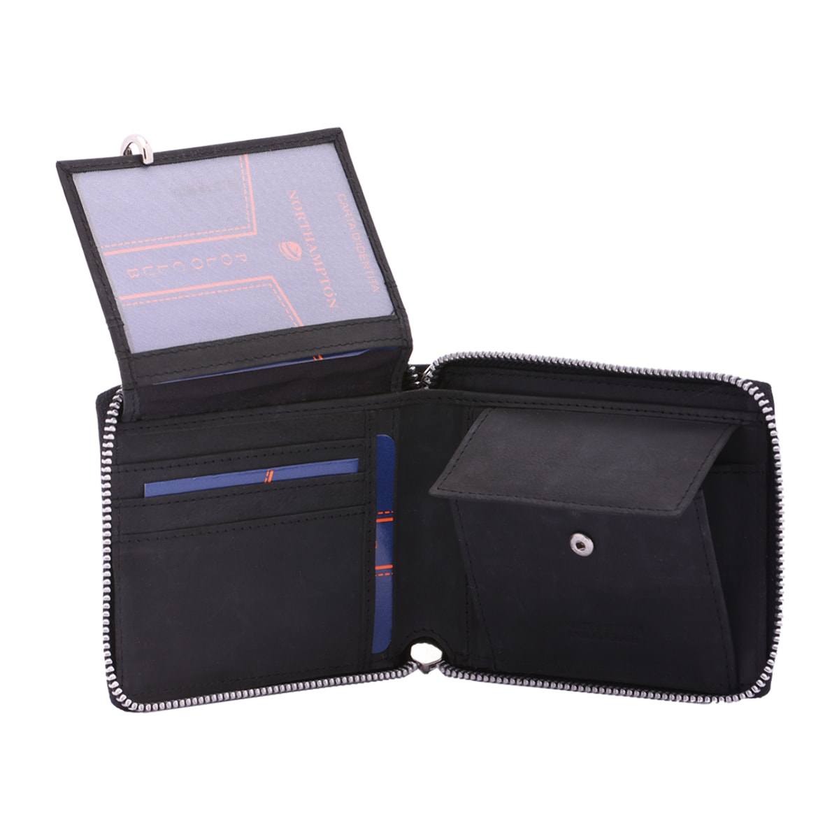 Portafoglio  da uomo In Vera pelle Made in Italy 10x12x3 cm