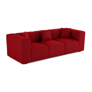 Arty - canapé modulable 3 places - en tissu mailles 3D - Rouge