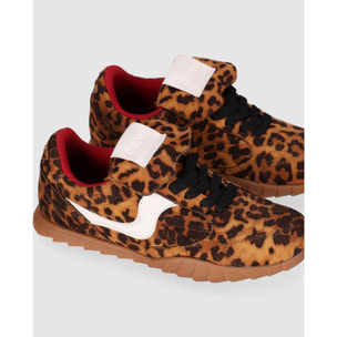 Deportivos de Tejido - Leopardo - Tacón: Bajo