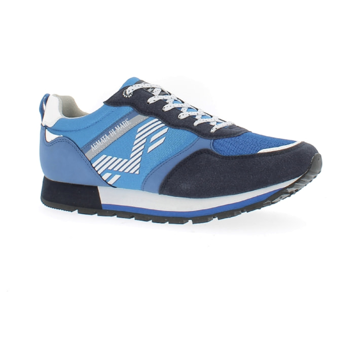 Armata di Mare Scarpe Uomo Sneakers Vintage Running con Soletta Rimovibile in Memory Foam AMU P22N102 Navy Dk Royal