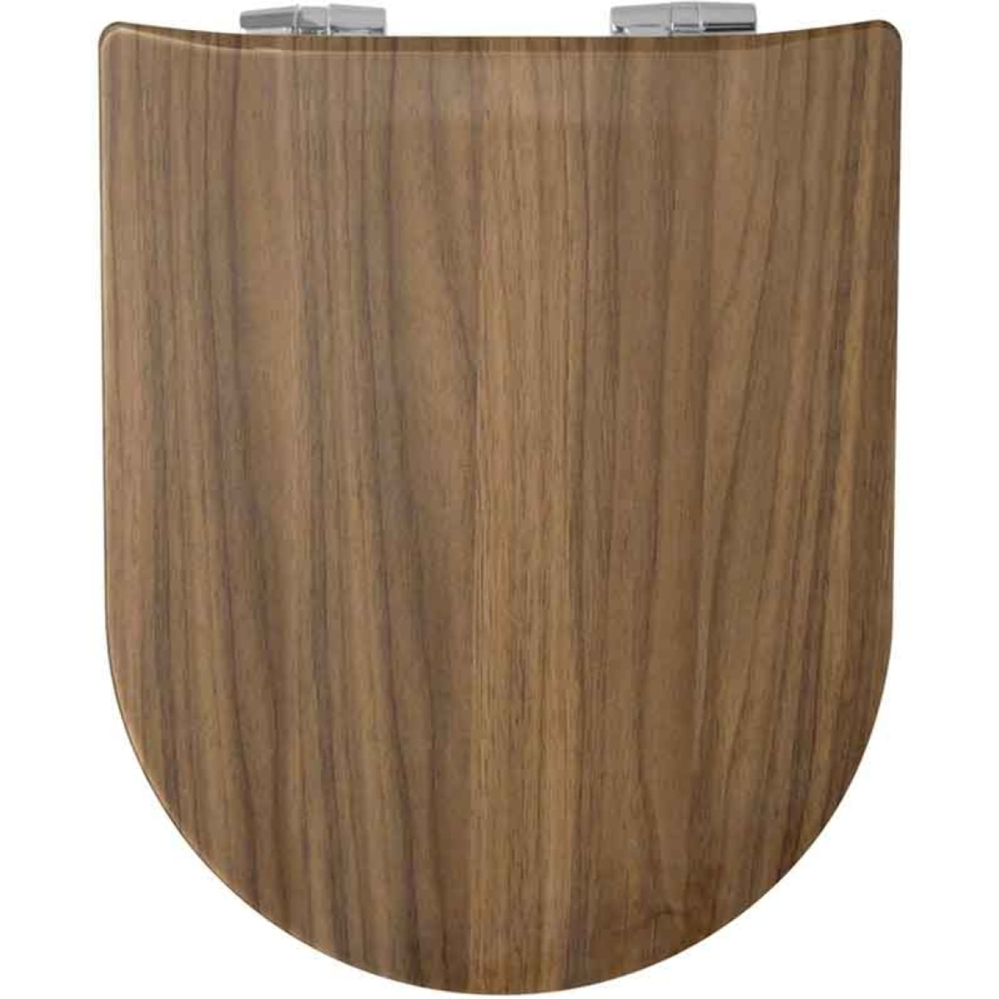 Abattant wood slim déclipsable en imitation  bois de noyer - Marron Clair