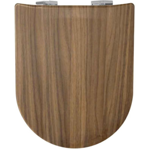 Abattant wood slim déclipsable en imitation  bois de noyer - Marron Clair