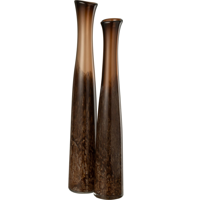 J-Line vase Cilindre - verre - brun - large - 60 cm de hauteur