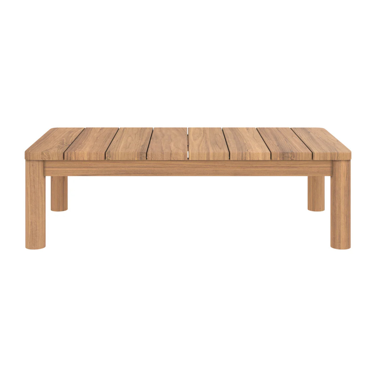 Table basse rectangulaire de jardin en bois de teck massif - Nadila
