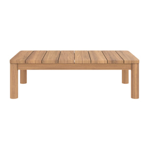 Table basse rectangulaire de jardin en bois de teck massif - Nadila