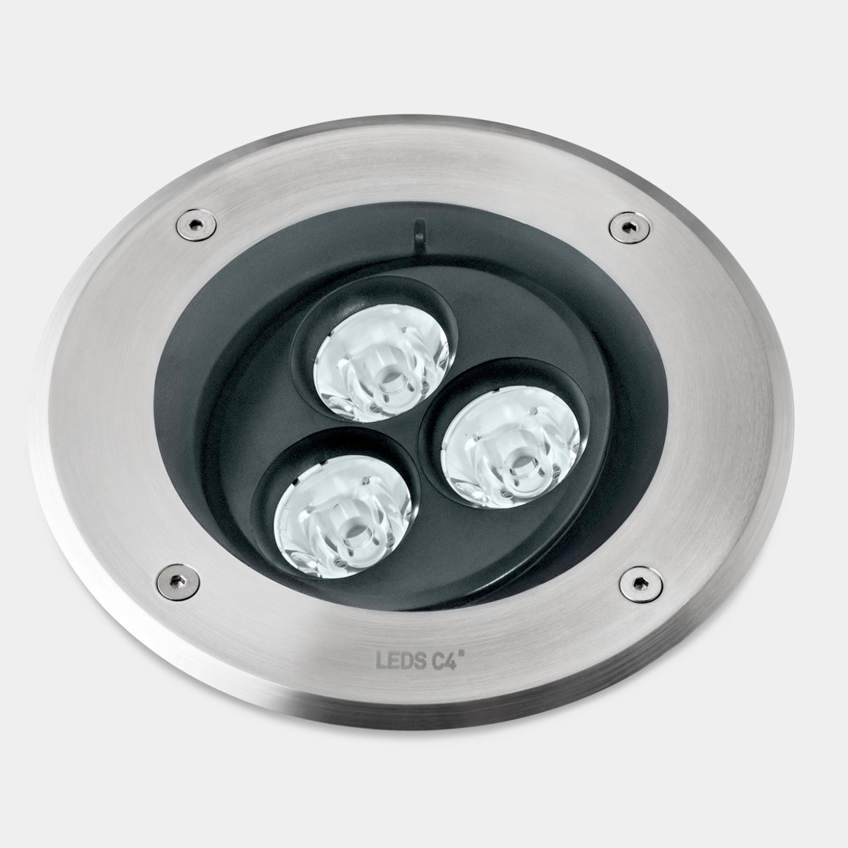 Ledsc4 - Empotrable de suelo Gea Power LED Pro Ø185mm Efficiency Aluminio, Vidrio templado Acero inoxidable AISI 316, Transparente