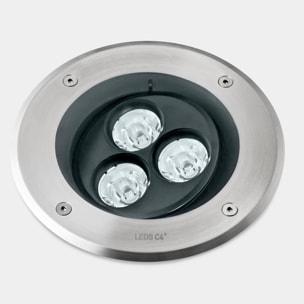Ledsc4 - Empotrable de suelo Gea Power LED Pro Ø185mm Efficiency Aluminio, Vidrio templado Acero inoxidable AISI 316, Transparente