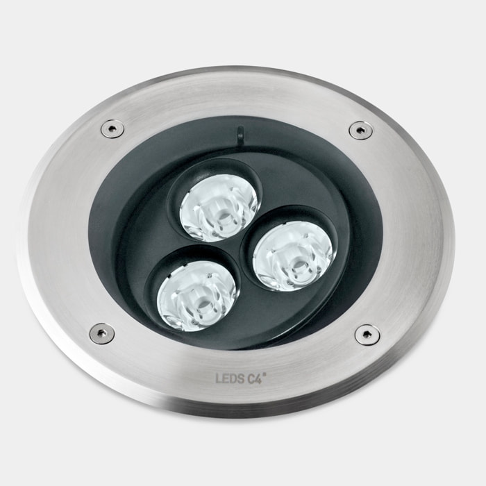 Ledsc4 - Empotrable de suelo Gea Power LED Pro Ø185mm Efficiency Aluminio, Vidrio templado Acero inoxidable AISI 316, Transparente