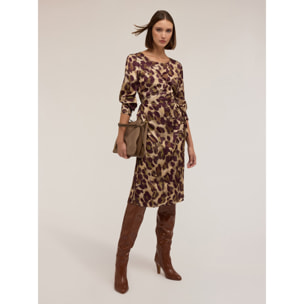 Motivi - Vestito effetto portafoglio fantasia camouflage - Verde militare