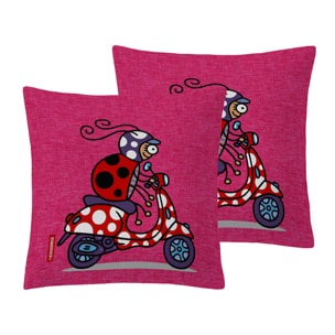 2 Fundas de almohada 65x65 cm Kukuxumusu Marymoto - 100% algodón -