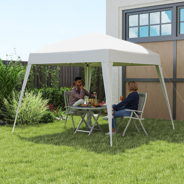 Toldo de Pérgola de Recambio 3x3m Techo de Repuesto para Carpa Plegable de Jardín de Tela Oxford con Protección UPF 50+ Impermeable Cierres de Velcro y Ganchos Elásticos Blanco
