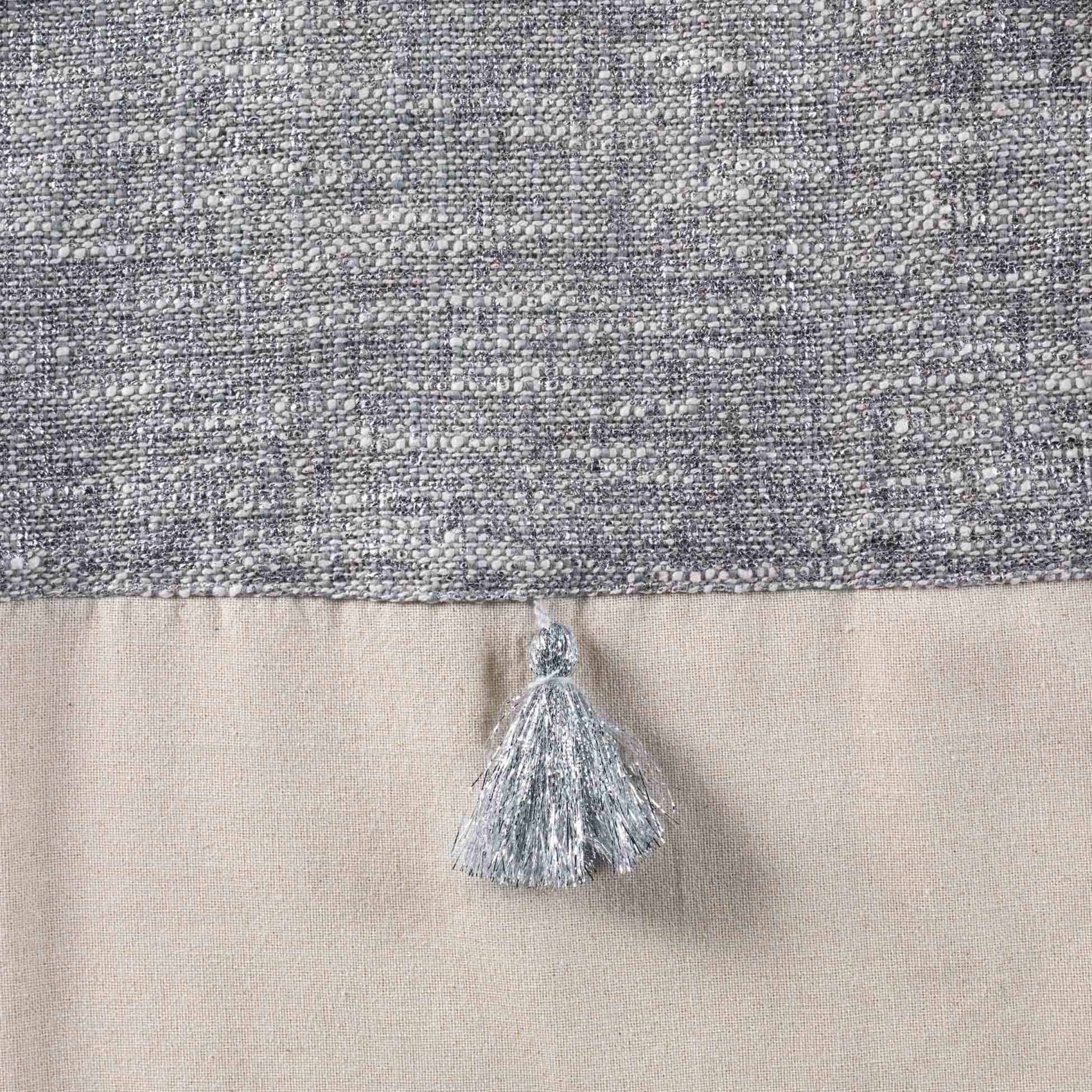 Rideau bohème parement doré ou argenté - Argent