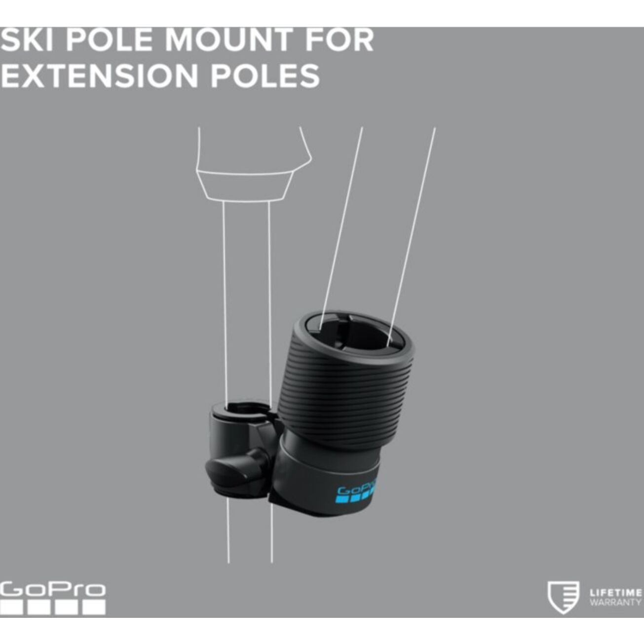 Fixation GOPRO Ski Pole Mount for Extension Poles
