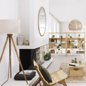 Coussin "Linah" coton vert kaki 45x45cm