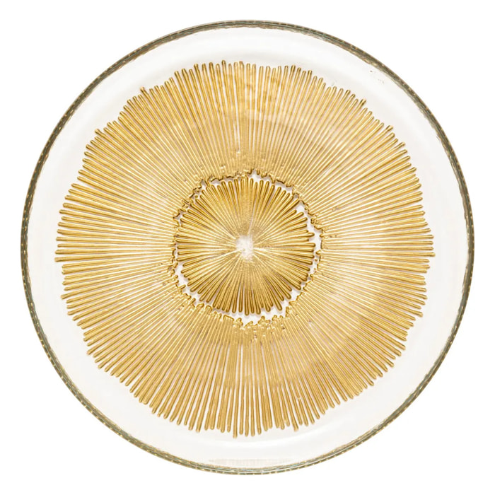Assiette dessert Celeste doré D21xH2cm