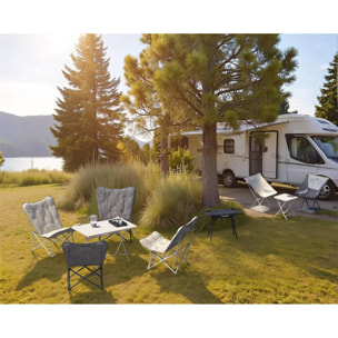 Chaise camping pliable gris