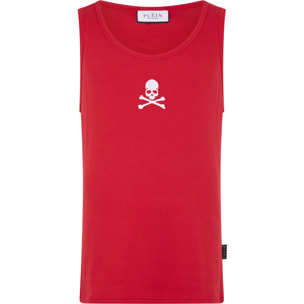 PHILIPP PLEIN Cotton Tank Top Skull & Bones