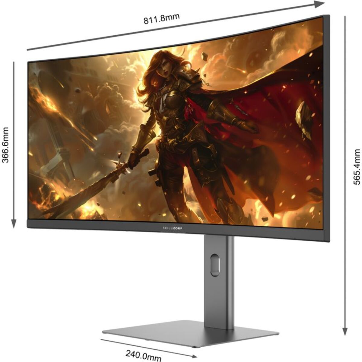 Ecran PC Gamer SKILLKORP M34 PROGRESS 34" Incurvé 1500R UWQHD 180Hz Fast VA HDMI 2.1 AMD FreeSync