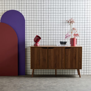 Buffet décor bois 3 portes 120cm NEPAL