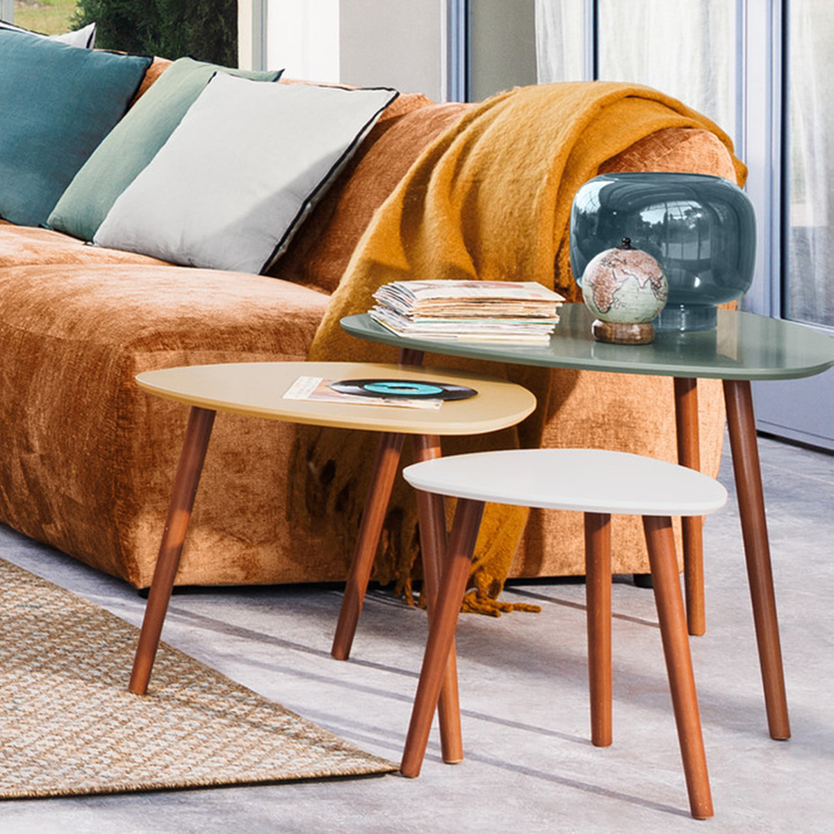 Tables gigognes "Mileo" L34 46 60cm