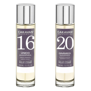 Caravan fragancias - caja de regalo con 2 perfumes: nº20 y nº16 de 150 ml, para hombre