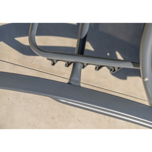 CL76 - Lot de 2 bains de soleil en aluminium et toile plastifiéee