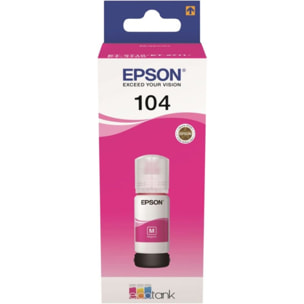 Cartouche d'encre EPSON Bouteille d'Encre Ecotank 104 Magenta - C13T00P340
