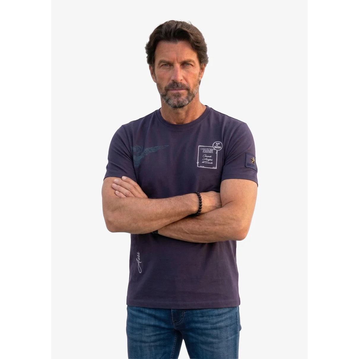 T-shirt Esercito a maniche corte blu uomo